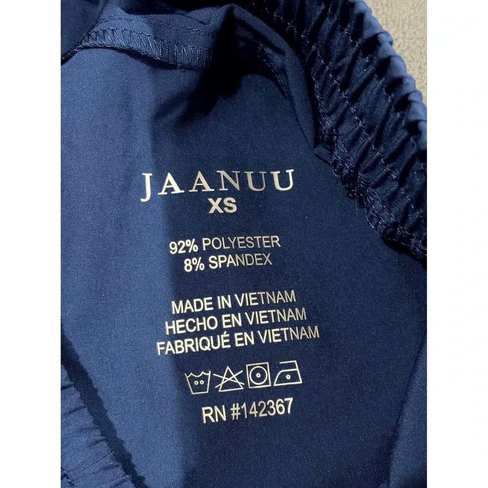 Jaanuu Cargo Scrub Pants Men XS Blue Stretch Drawstring Workwear Utility Pockets